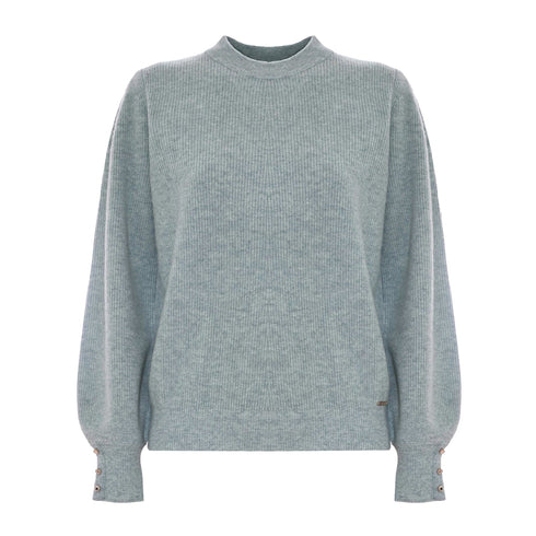 Kocca Pullover Maglia Donna con maniche a palloncino Verde - Francavilla Moda